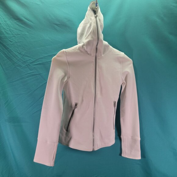 Scottevest SEV The Chloe Glow Hoodie XS White Zip-Up  Jacket With Hood & Pockets - Picture 1 of 14